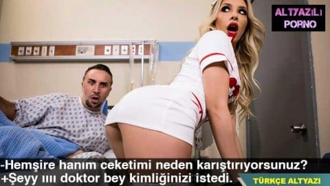 Sarışın koca götlü hemşireyi hastası sikiyor